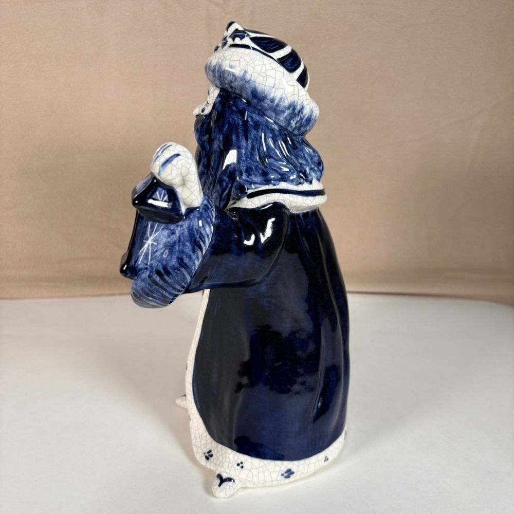 The Potting Shed Dedham Style Santa Figure 10.5" Crackle Glaze Limited Ed 1995 - Picture 5 of 11